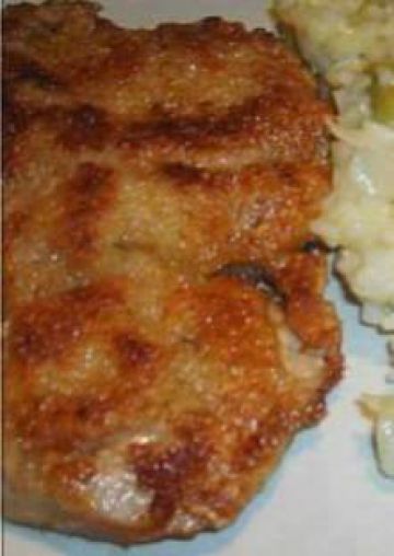 Escalopes de veau panées et risotto aux asperges et comté Escalopes de veau panées et risotto aux asperges et comté