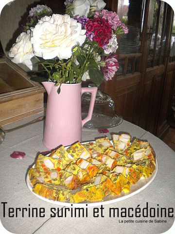 Terrine surimi et macédoine Terrine surimi et macédoine