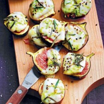 Figues et mozzarella au citron vert