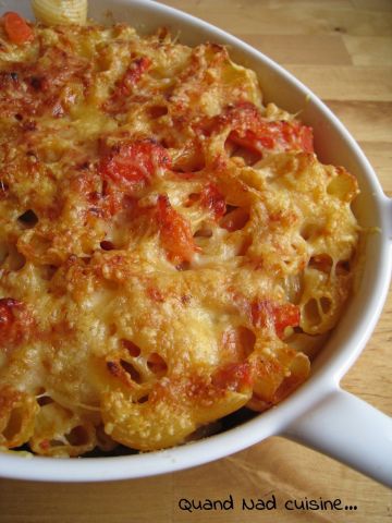 Gratin de pâtes au saint-marcellin Gratin de pâtes au saint-marcellin