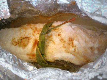 Papillotes de lotte à la citronnelle Papillotes de lotte à la citronnelle