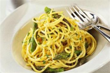 Spaghetti aux asperges vertes Spaghetti aux asperges vertes