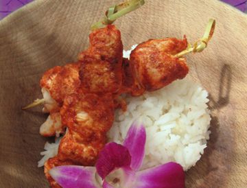 Les brochettes de poulet tandoori et ses aubergines grillées - Recettes Les brochettes de poulet tandoori et ses aubergines grillées - Recettes