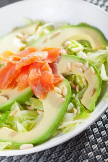 Salade minceur au saumon et avocats Salade minceur au saumon et avocats