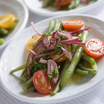 Salade de haricots verts à la tomate Salade de haricots verts à la tomate
