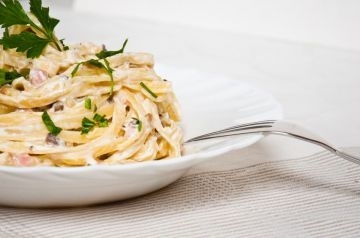 spaghettis carbonara Delphine spaghettis carbonara Delphine