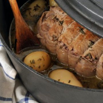 Rôti de veau et carottes en cocotte Rôti de veau et carottes en cocotte