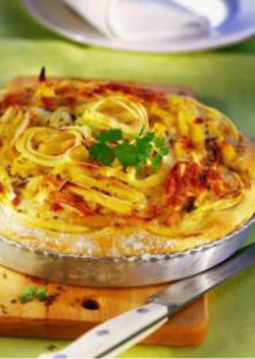 Quiche aux pommes de terre, pommes, fromage et oignons Quiche aux pommes de terre, pommes, fromage et oignons