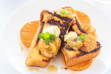 Tartine d'oranges caramélisées