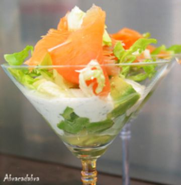 Verrine fraîcheur avocat-saumon fumé Verrine fraîcheur avocat-saumon fumé