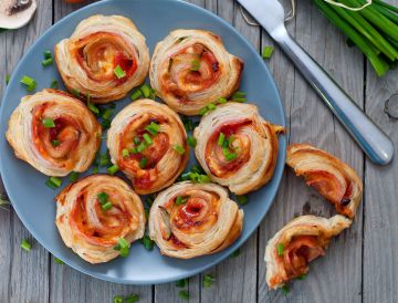 Roulés feuilletés jambon-fromage Roulés feuilletés jambon-fromage