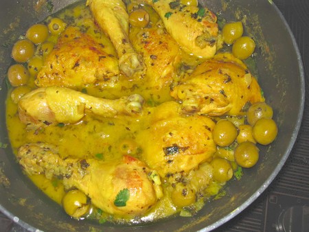 Tajine de poulet aux olives léger Tajine de poulet aux olives léger