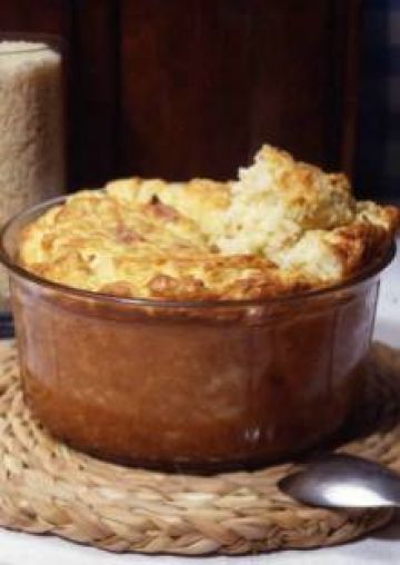 Soufflé du chalet au riz et aux lardons Soufflé du chalet au riz et aux lardons