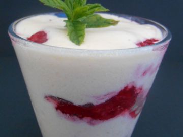 Mousse de fromage blanc aux framboises ( sans oeufs) Mousse de fromage blanc aux framboises ( sans oeufs)