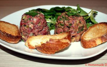 Tartare de boeuf au couteau Tartare de boeuf au couteau