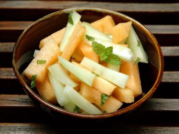 Melon et concombre à la menthe Melon et concombre à la menthe
