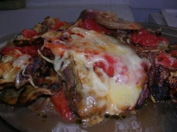 Gratin d'aubergines et tomatesà la mozzarella Gratin d'aubergines et tomatesà la mozzarella