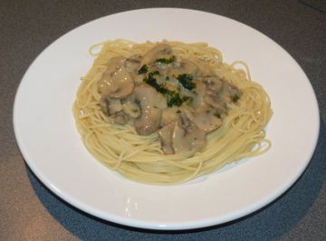 Spaghettis sauce aux champignons Spaghettis sauce aux champignons