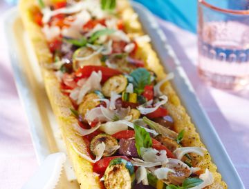 L'italienne en polenta aux légumes grillés L'italienne en polenta aux légumes grillés
