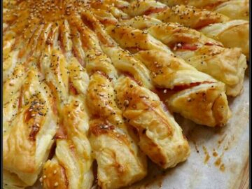 Feuilleté salé jambon parmesan Feuilleté salé jambon parmesan