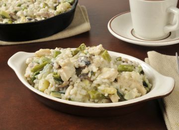 Risotto au poulet et poireaux Risotto au poulet et poireaux