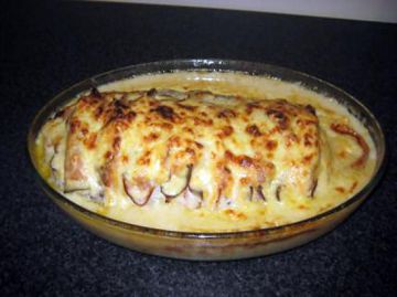 Rôti de porc jambon fromage et sauce au fromage Rôti de porc jambon fromage et sauce au fromage