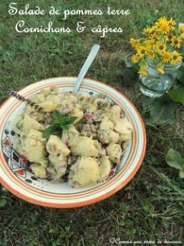 Salade de pommes de terre, câpres et cornichons