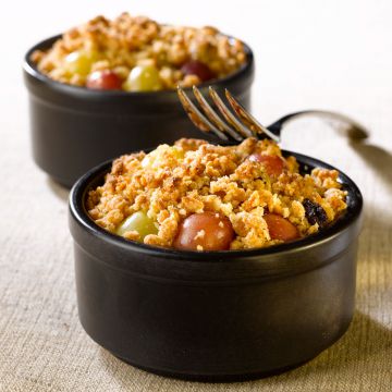 Crumble aux deux raisins