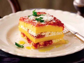 Gratin de polenta à la tomate et à la ricotta Gratin de polenta à la tomate et à la ricotta
