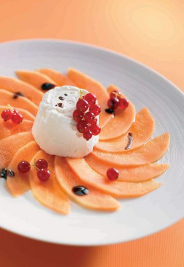 Carpaccio melon groseilles, Carpaccio melon groseilles,