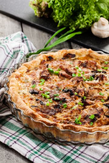 Tarte au poulet et fromage Tarte au poulet et fromage