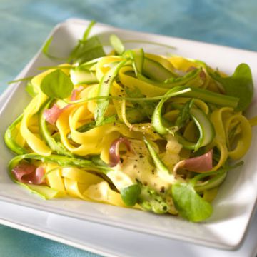 Pâtes carbonara aux asperges Pâtes carbonara aux asperges