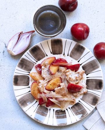 Sauté de porc prunes-échalotes Sauté de porc prunes-échalotes