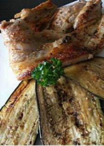 Tendrons de veau marinés à la plancha et aubergines grillées Tendrons de veau marinés à la plancha et aubergines grillées