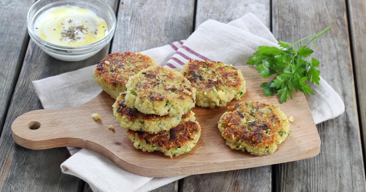 Galettes au quinoa et courgettes en pas à pas Galettes au quinoa et courgettes en pas à pas