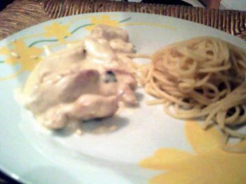 Aiguillettes de dinde sauce fromage