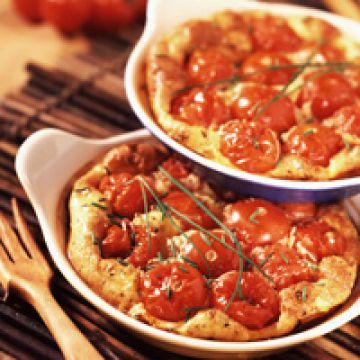 Clafoutis de tomates cerises