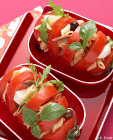 Pâtes tomates-mozza Pâtes tomates-mozza