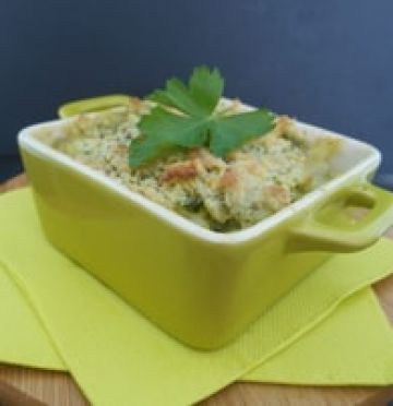 Crumble de courgettes et chèvre frais Crumble de courgettes et chèvre frais
