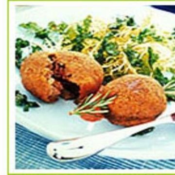 Croquettes de boeuf et d'aubergines au piment d'Espelette Croquettes de boeuf et d'aubergines au piment d'Espelette