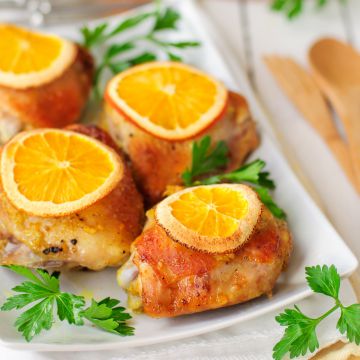 Cuisses de poulet à l'orange Cuisses de poulet à l'orange