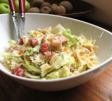 Salade de farfalles aux crevettes Salade de farfalles aux crevettes