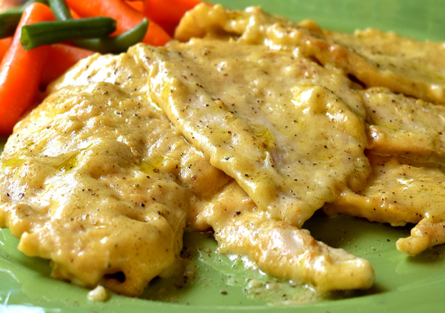 Escalopes de Poulet à la Sauce à la Moutarde light Escalopes de Poulet à la Sauce à la Moutarde light