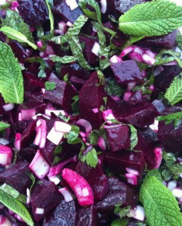 Salade de betteraves à la menthe Salade de betteraves à la menthe