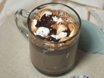 Chocolat chaud et marshmallow