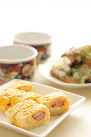 Omelette roulée au surimi Omelette roulée au surimi