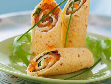 Wrap au saumon et chèvre frais Wrap au saumon et chèvre frais
