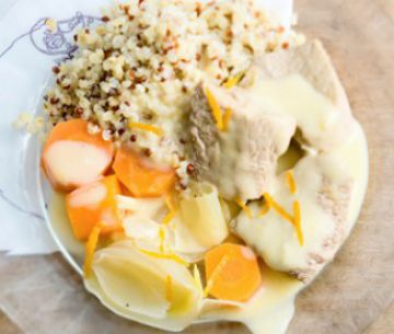 Blanquette de veau à l’orange et quinoa Blanquette de veau à l’orange et quinoa