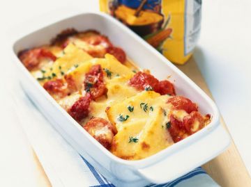 Gratin de tomates et mozzarella