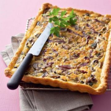 Quiche aux champignons et magrets fumés Quiche aux champignons et magrets fumés